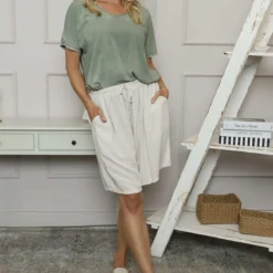 Alisha Heart Back Cotton Top Khaki -Kitandkaboodal Store IMG 8685 9b4a4b5e cf5b 4e38 a2e1 9055caae7d2e