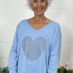 Briony Heart Cotton Top Blue 8 Briony Heart Cotton Top Blue -Kitandkaboodal Store IMG 8687 a9c615b5 65f4 4cba 9c90 1c8c1213af37