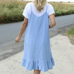 Rosaria Strap Crinkle Cotton Dress Light Blue -Kitandkaboodal Store IMG 8693 ddbec01c def0 4898 af98 2a984f2b0179