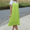 Rosaria Strap Crinkle Cotton Dress Lime 1 Rosaria Strap Crinkle Cotton Dress Lime -Kitandkaboodal Store IMG 8712 45a52e04 fb29 4629 986e 57b05be383bf