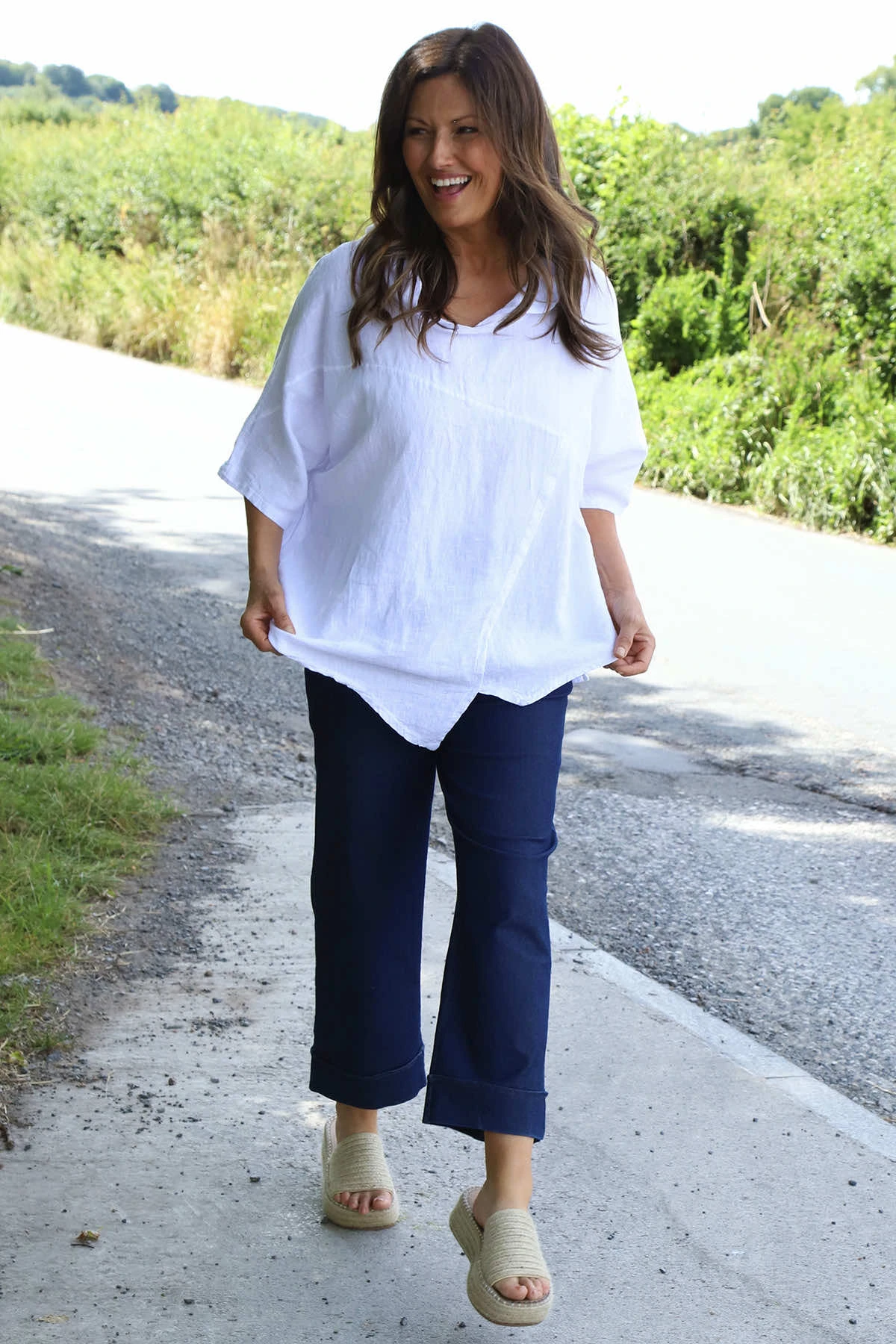 Annalee Hooded Linen Top White 5 Annalee Hooded Linen Top White - Image 3