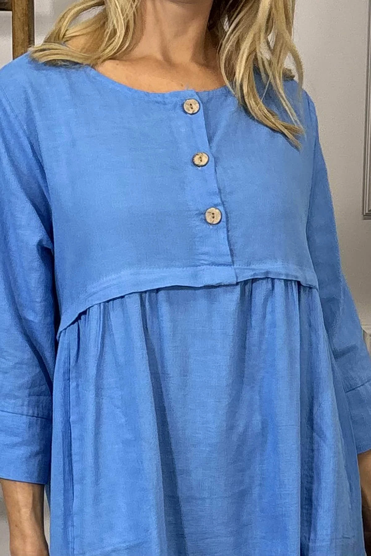 Alara Linen Dress Powder Blue 5 Alara Linen Dress Powder Blue - Image 3