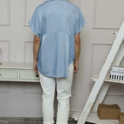 Flynn Short Sleeve Shirt Light Denim -Kitandkaboodal Store IMG 8778 adf042b2 b207 49de a550 321f536b8b66