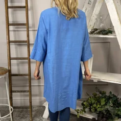 Alara Linen Dress Powder Blue 9 Alara Linen Dress Powder Blue -Kitandkaboodal Store IMG 8782 62280512 b222 4426 ac45 ec7dba897b32