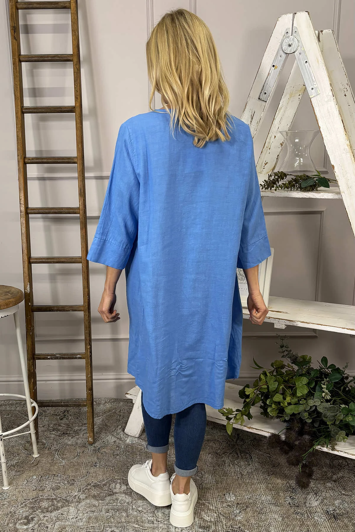 Alara Linen Dress Powder Blue 6 Alara Linen Dress Powder Blue - Image 4