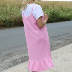 Rosaria Strap Crinkle Cotton Dress Pink -Kitandkaboodal Store IMG 8795 946b31a2 21ba 45ba bbde 4aeab9116ff9