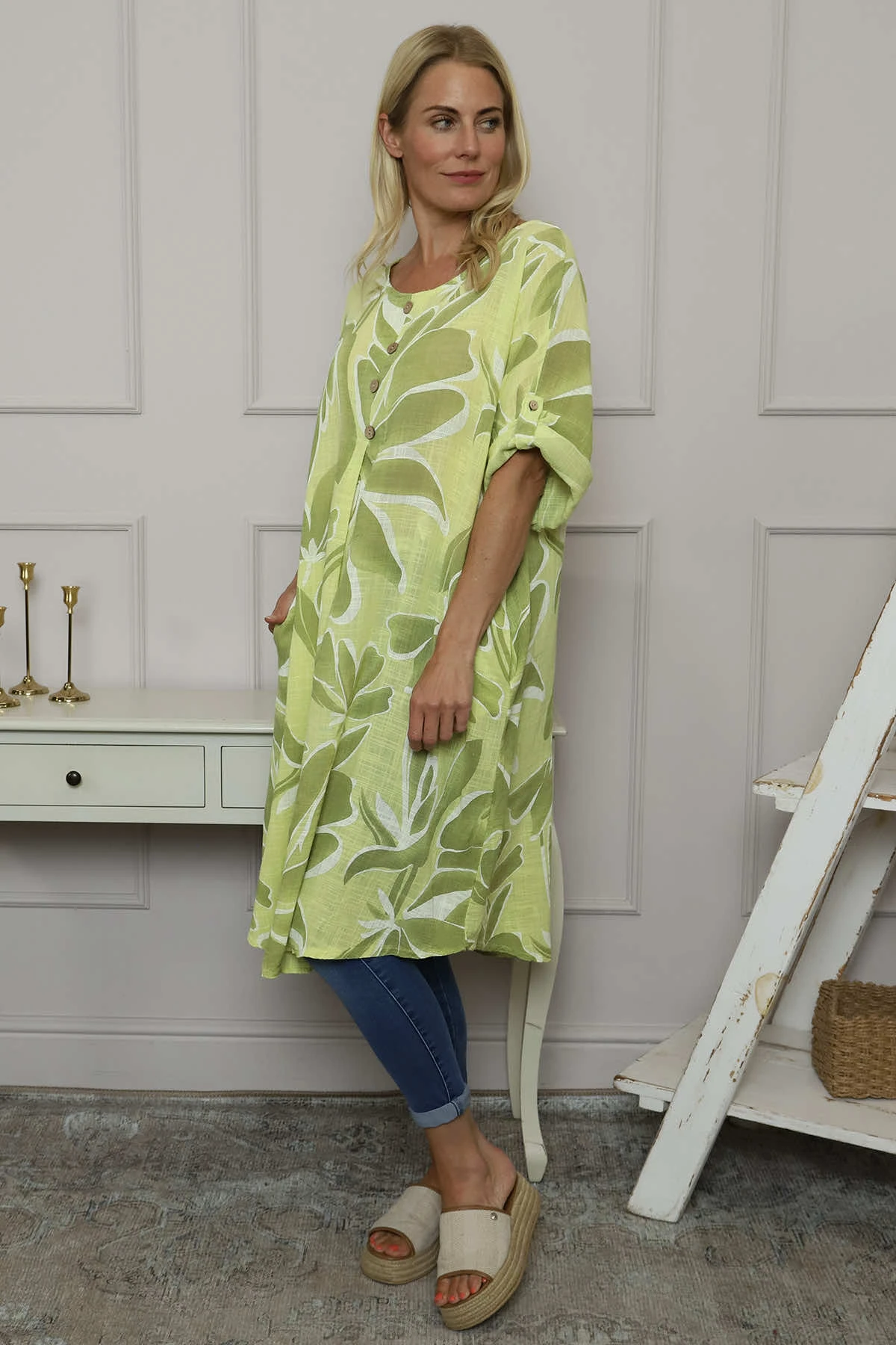 Cherise Print Tunic Yellow 4 Cherise Print Tunic Yellow - Image 2