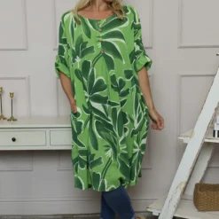 Cherise Print Tunic Green