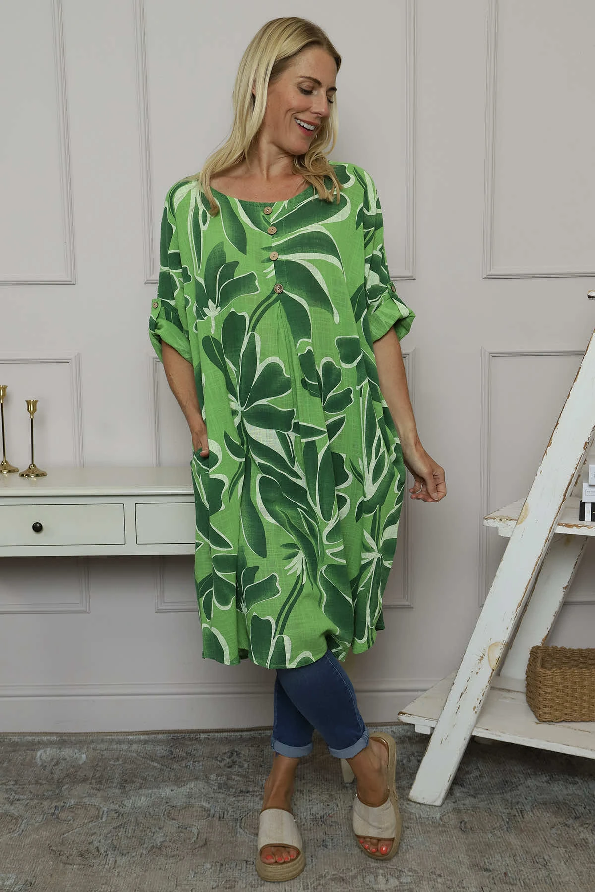 Cherise Print Tunic Green 3 Cherise Print Tunic Green