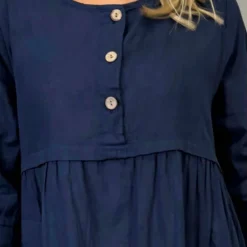 Alara Linen Dress Navy -Kitandkaboodal Store IMG 8822 d5c9dccd 4b6a 4557 9424 652fbed4be6c