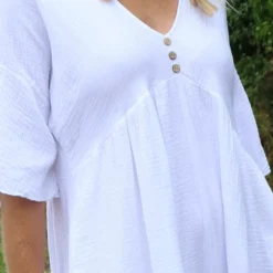 Alessandra Crinkle Cotton Dress White 8 Alessandra Crinkle Cotton Dress White -Kitandkaboodal Store IMG 8823 3d231759 e369 4213 aa15 a97872b32217