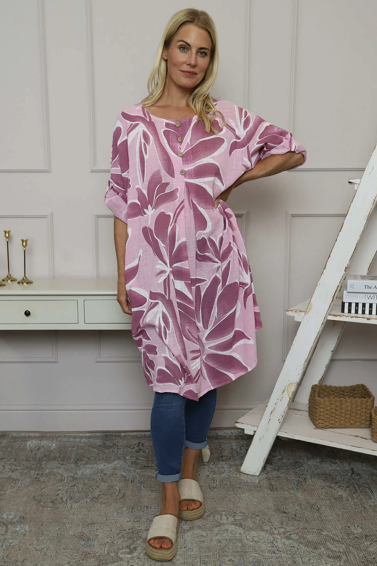 Cherise Print Tunic Pink 4 Cherise Print Tunic Pink - Image 2