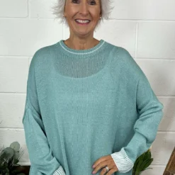 Aldeburgh Knit Top Sage Green -Kitandkaboodal Store IMG 8835 cf797b18 a094 4241 aeaa fcc2b8a45861