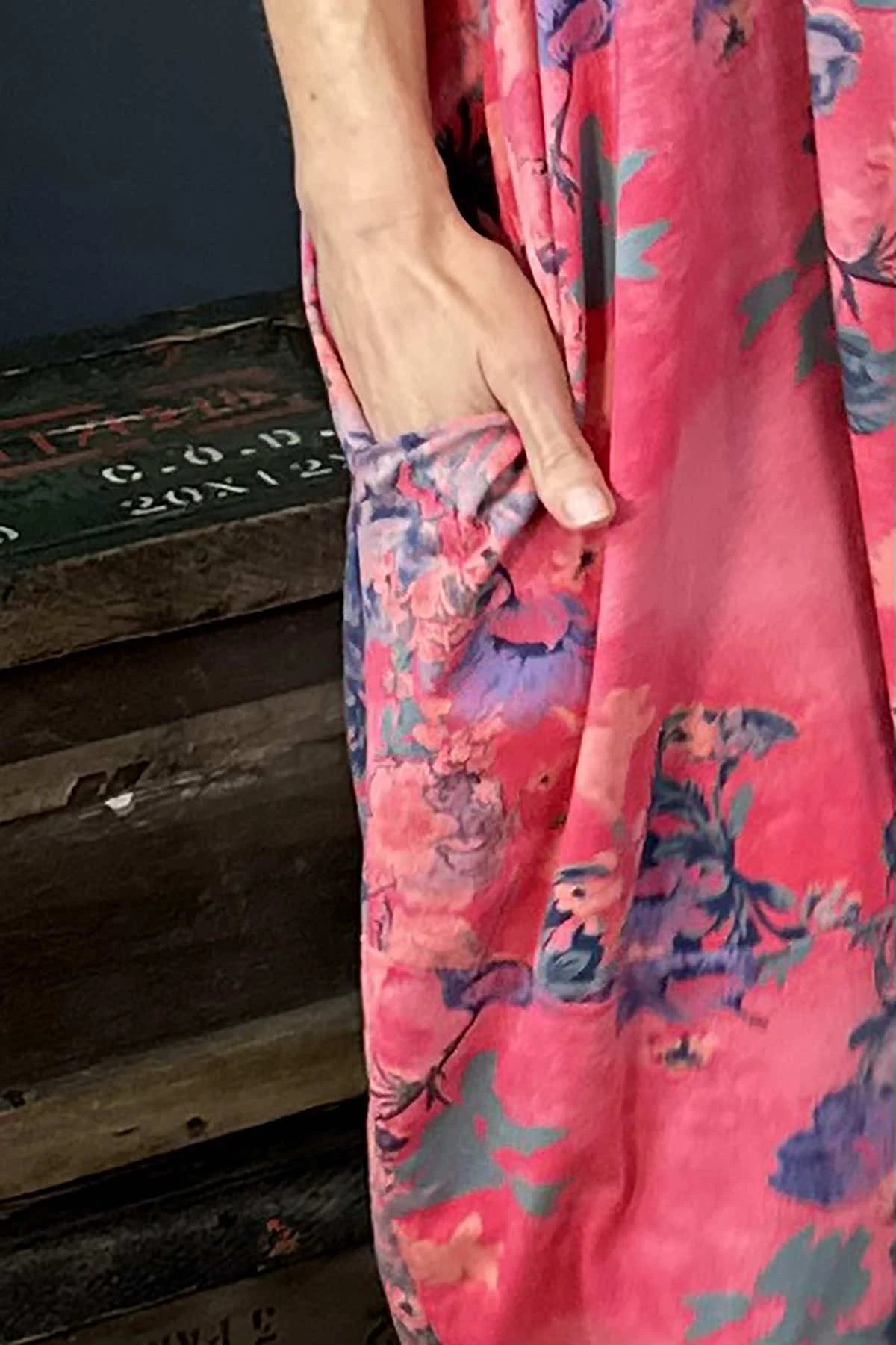 Fleur Floral Cotton Dress Hot Pink 5 Fleur Floral Cotton Dress Hot Pink - Image 3