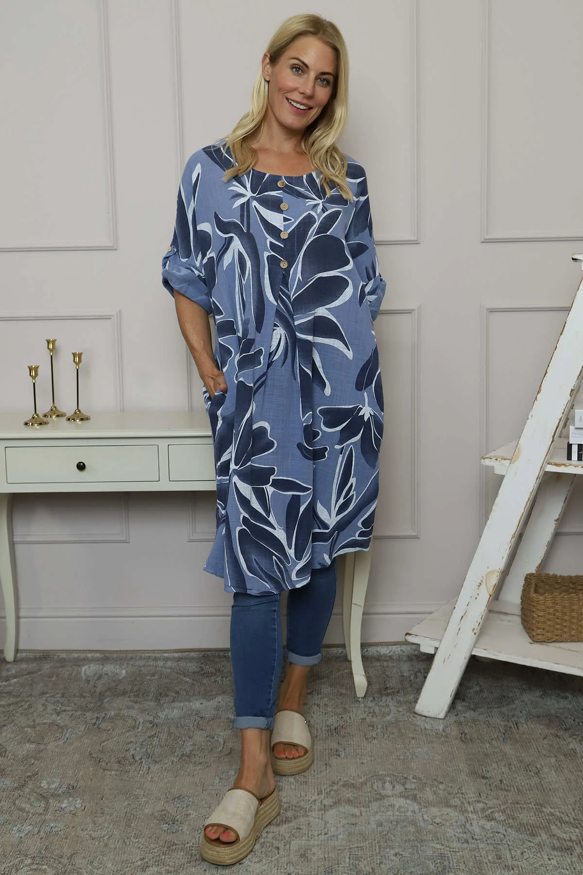 Cherise Print Tunic Blue 3 Cherise Print Tunic Blue