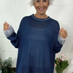 Aldeburgh Knit Top Navy -Kitandkaboodal Store IMG 8857 665f3f0d a3eb 4b08 a537 e7f034100c56