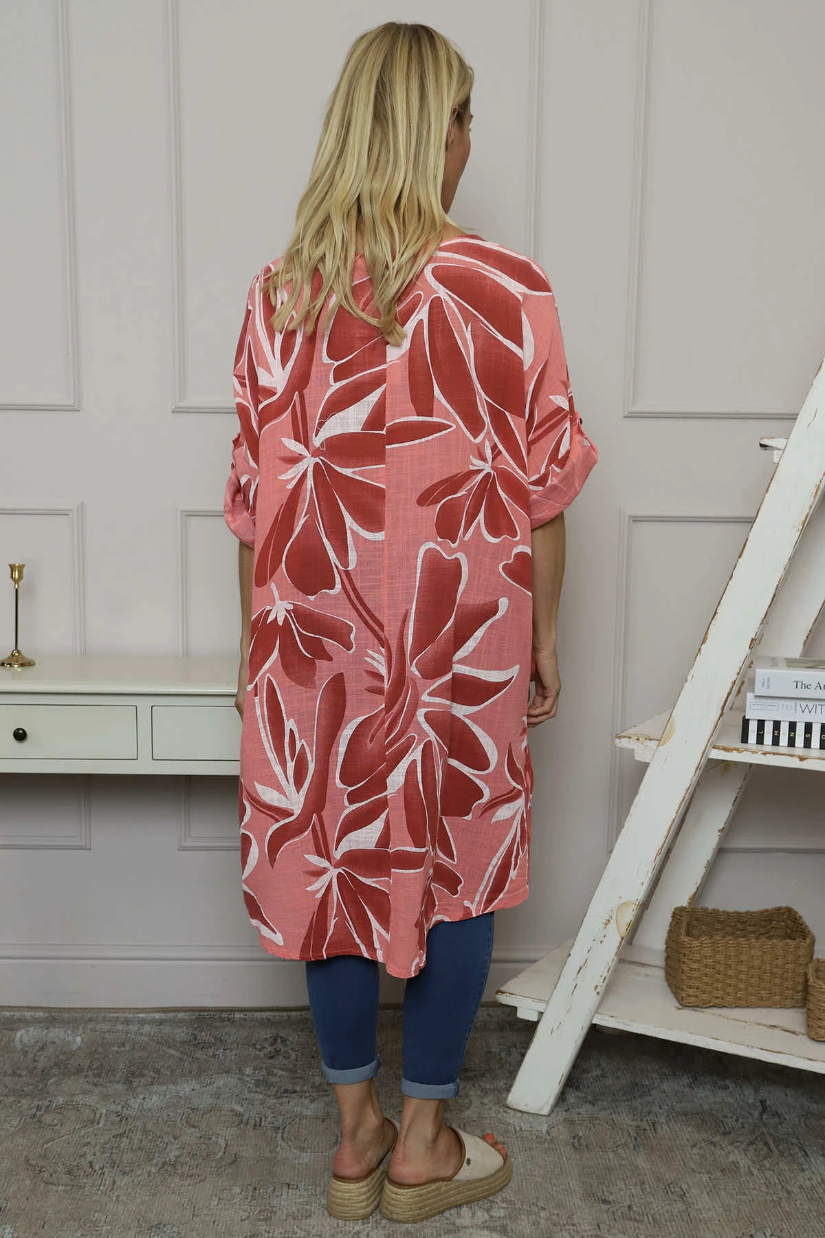 Cherise Print Tunic Coral 6 Cherise Print Tunic Coral - Image 4