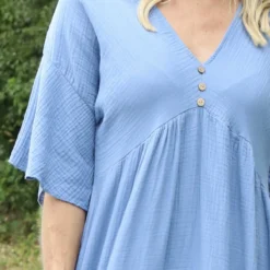 Alessandra Crinkle Cotton Dress Blue 8 Alessandra Crinkle Cotton Dress Blue -Kitandkaboodal Store IMG 8865 93258b07 acbc 407b 9555 dcda2a40e5c2