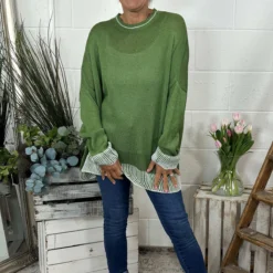 Aldeburgh Knit Top Olive