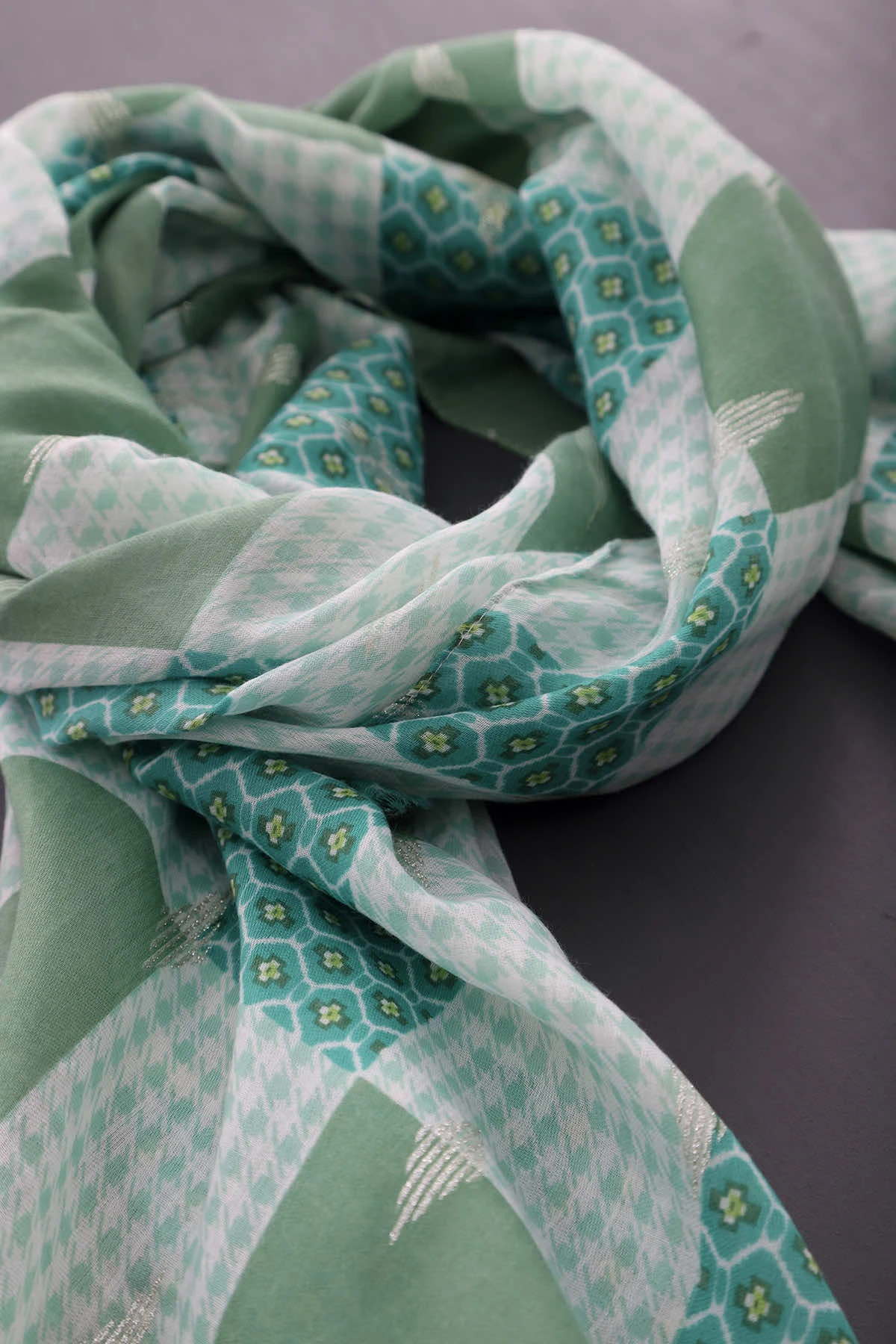 Trieste Scarf Green 4 Trieste Scarf Green - Image 2