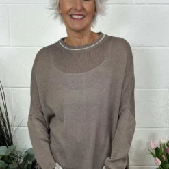 Aldeburgh Knit Top Mocha -Kitandkaboodal Store IMG 8895 ea4e3fd2 de7b 4b1b b543 452504e0f996