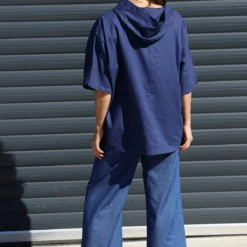Annalee Hooded Linen Top Navy -Kitandkaboodal Store IMG 8896 554e17aa 58bb 4993 8069 0bca2a12728d