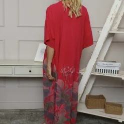 Avalon V-Neck Dress Fuchsia -Kitandkaboodal Store IMG 8897 695126ed bf12 472f 959a a796641ccc00