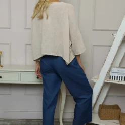 Maya Linen Top Stone -Kitandkaboodal Store IMG 8918 5ff9df56 20c9 4359 a04b d6787da13711