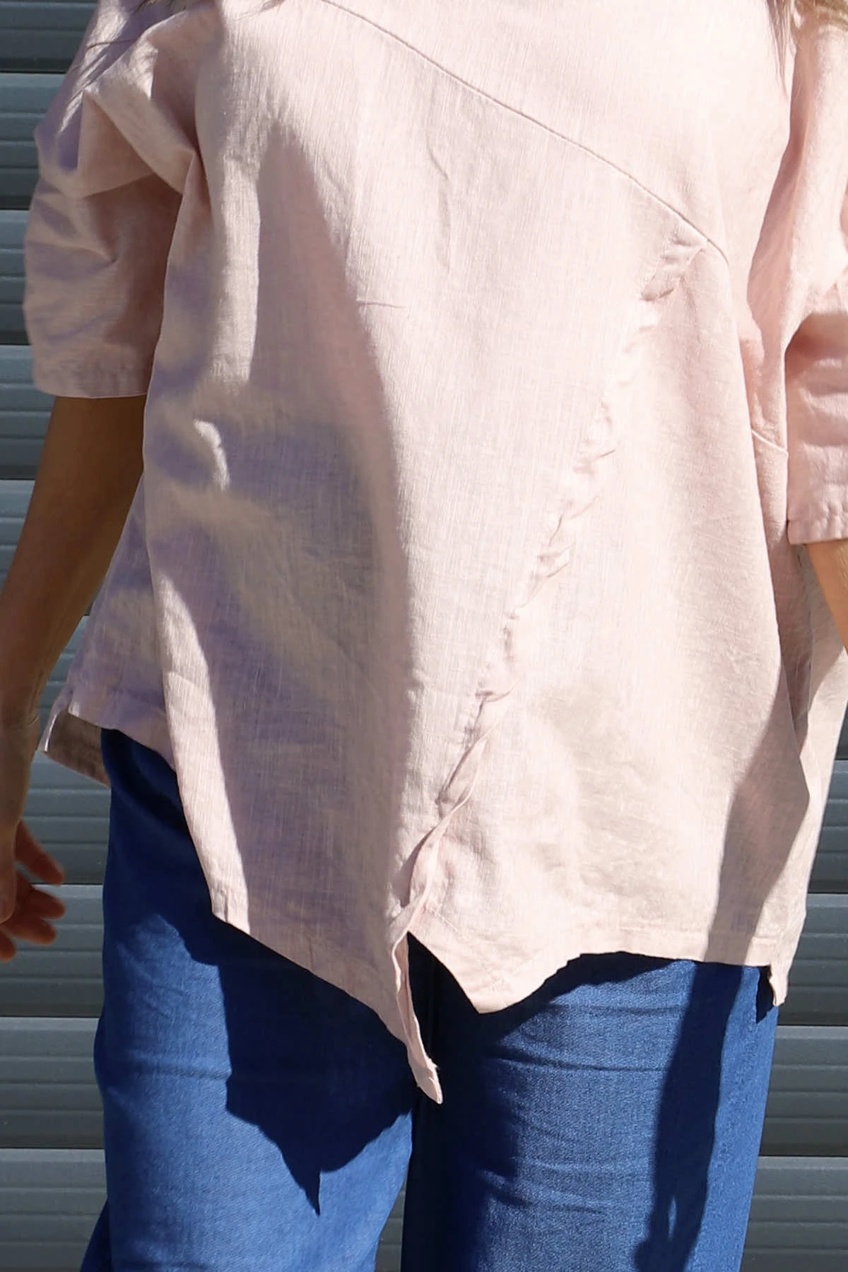 Annalee Hooded Linen Top Pink 5 Annalee Hooded Linen Top Pink - Image 3