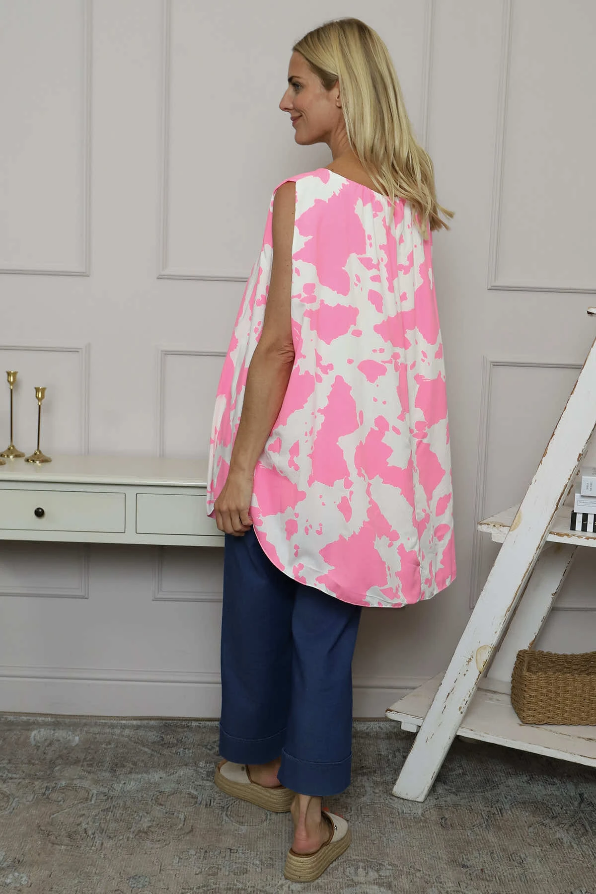 Clarenza Print Top Fuchsia 6 Clarenza Print Top Fuchsia - Image 4