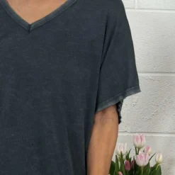 Burford V-Neck Top Charcoal -Kitandkaboodal Store IMG 8970 4d0153a9 a15b 4d21 832b d2139d193cd1