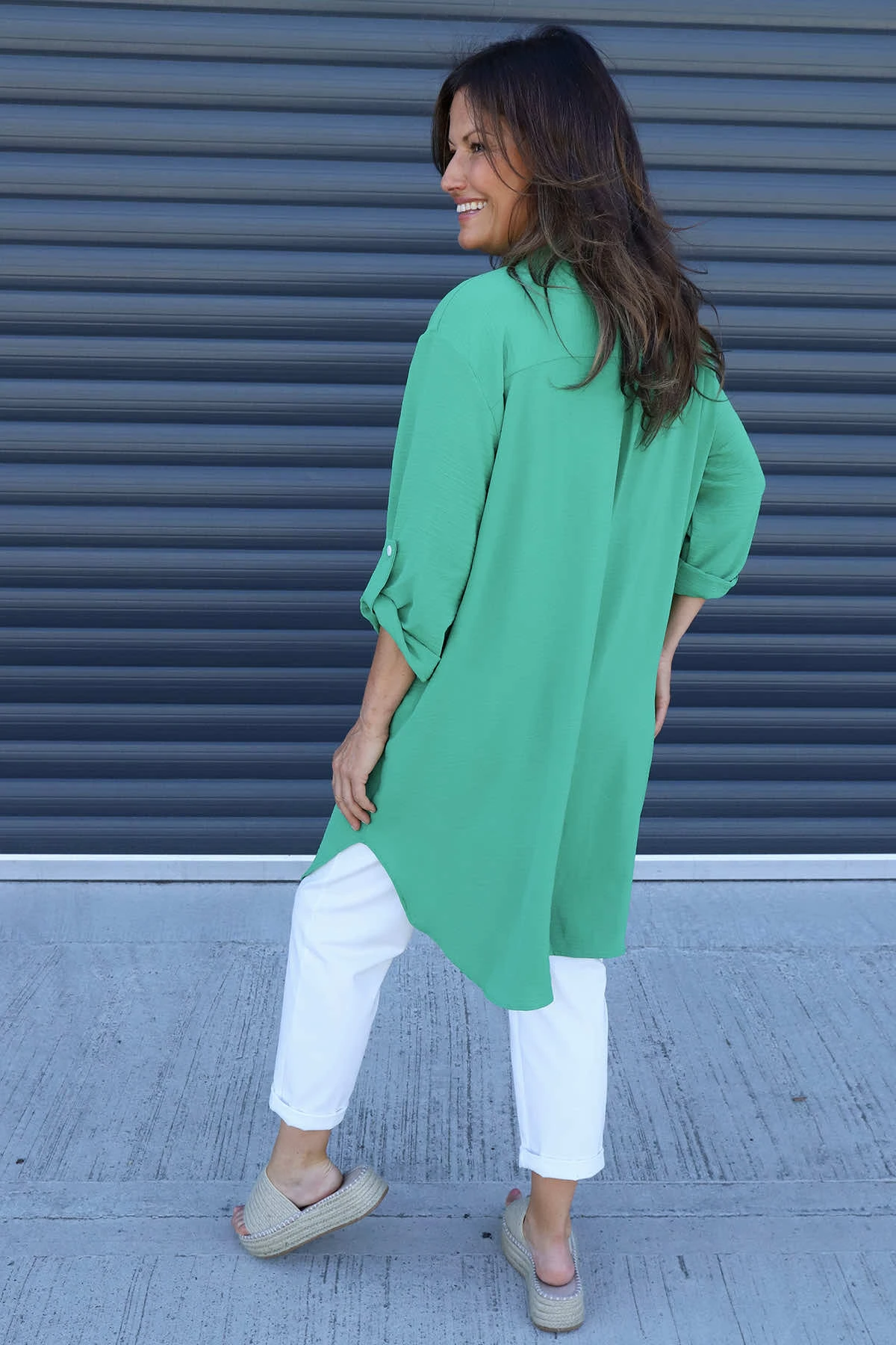 Vivianne Shirt Emerald 6 Vivianne Shirt Emerald - Image 4