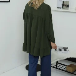 Margaux V-Neck Frill Top Khaki 9 Margaux V-Neck Frill Top Khaki -Kitandkaboodal Store IMG 8992 56331833 07d4 4808 87f0 f28f0246b4b0