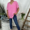 Burford V-Neck Top Fuchsia 1 Burford V-Neck Top Fuchsia -Kitandkaboodal Store IMG 9015 f33c6b40 deb1 49a1 8065 2b99d5201b81