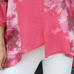 Isolde Floral Print Linen Top Fuchsia -Kitandkaboodal Store IMG 9060 9df1c9ba f003 4424 b6d8 5697eac89f25