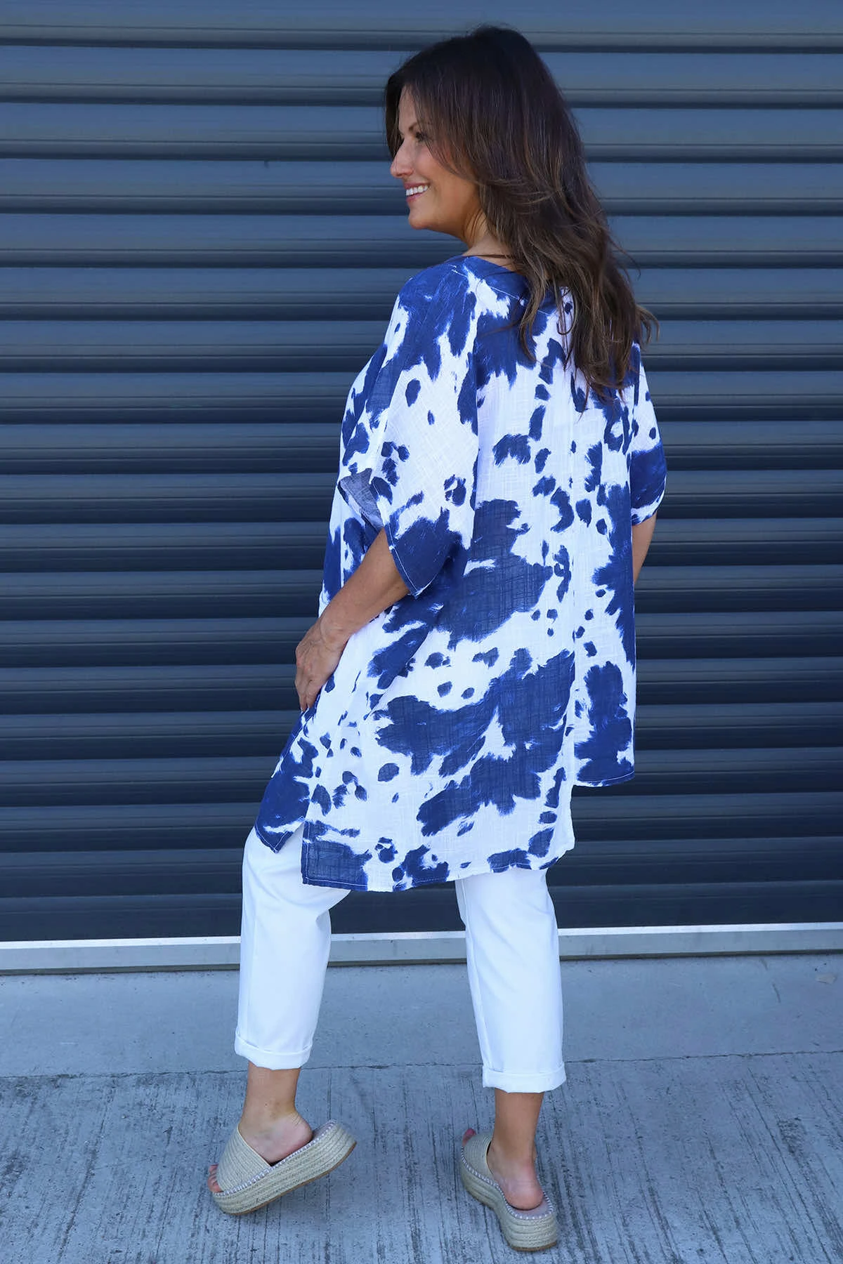 Naima Print Top White 6 Naima Print Top White - Image 4