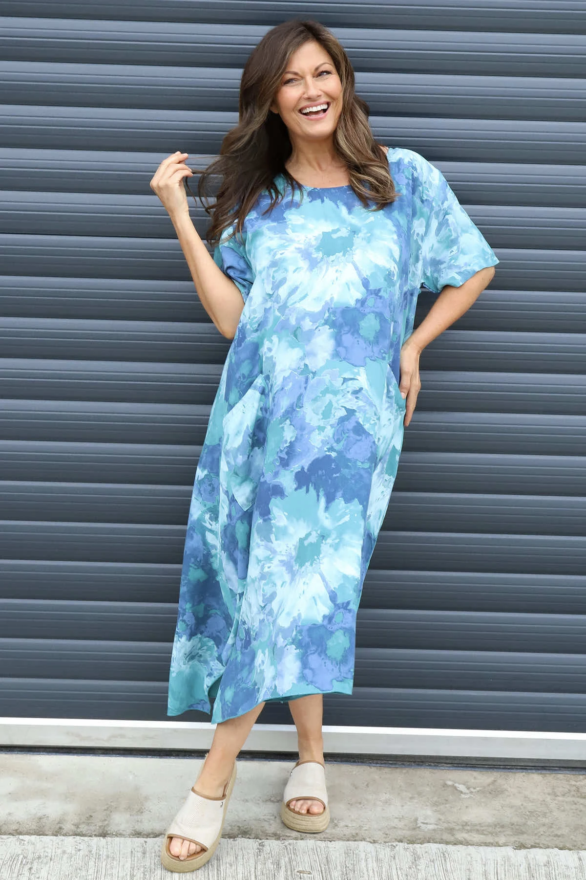 Giulia Print Dress Jade 3 Giulia Print Dress Jade