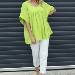 Ravello Crinkle Cotton Top Lime 7 Ravello Crinkle Cotton Top Lime -Kitandkaboodal Store IMG 9088 f58a72e9 c6e1 48b3 91a8 2b62f6310063