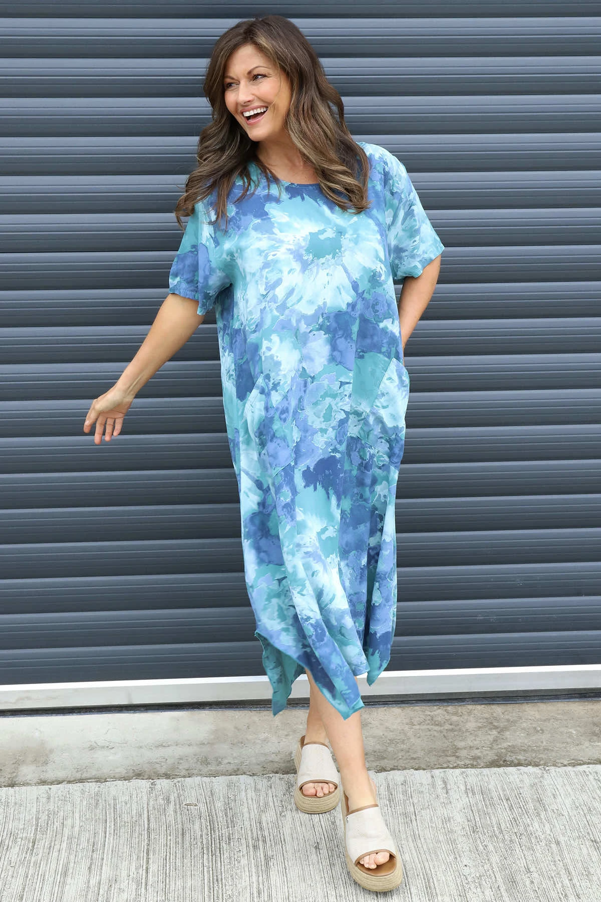 Giulia Print Dress Jade 4 Giulia Print Dress Jade - Image 2