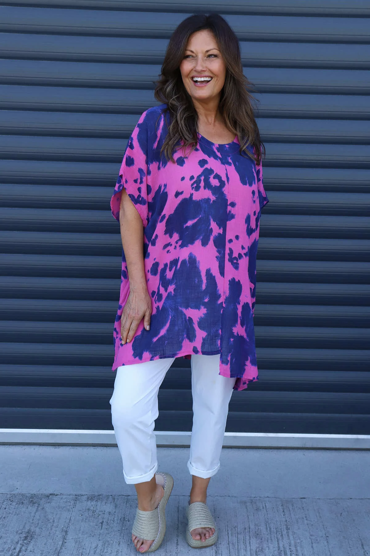 Naima Print Top Fuchsia 3 Naima Print Top Fuchsia