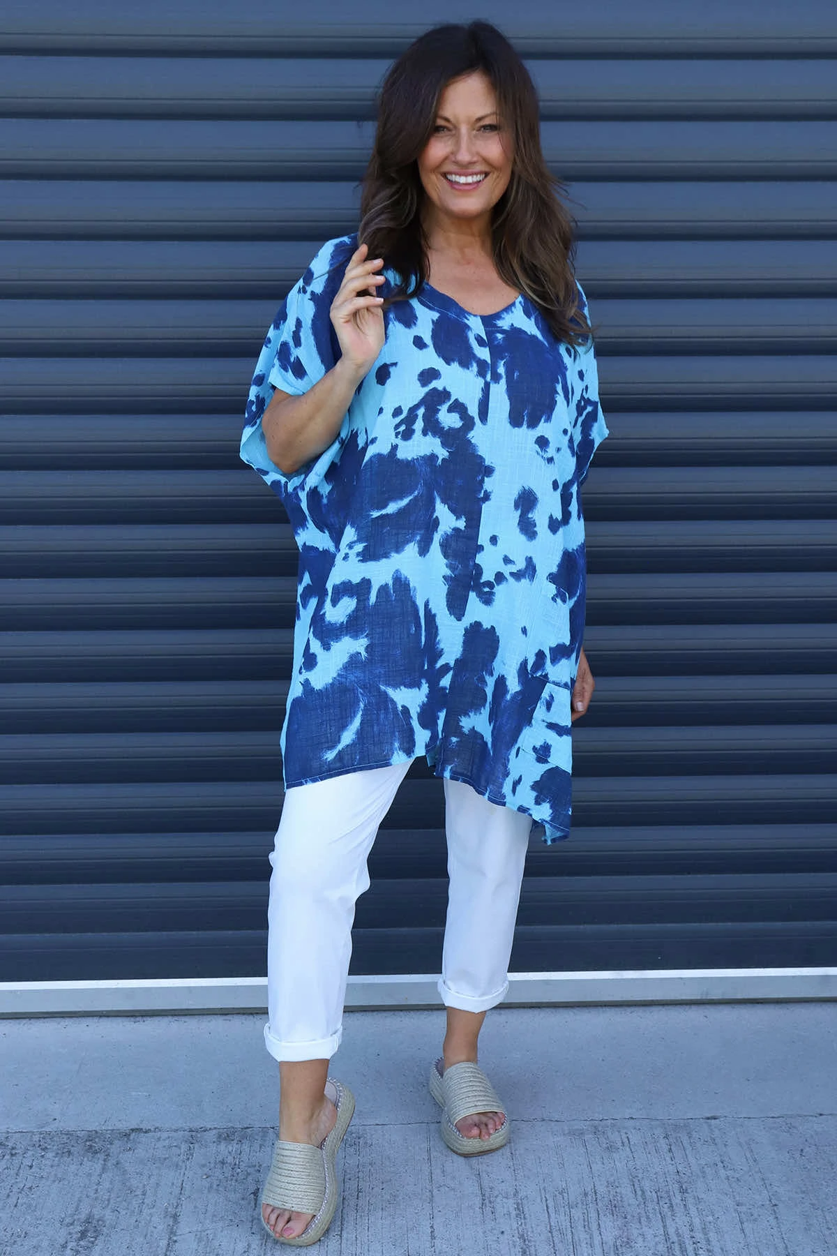 Naima Print Top Kingfisher 4 Naima Print Top Kingfisher - Image 2