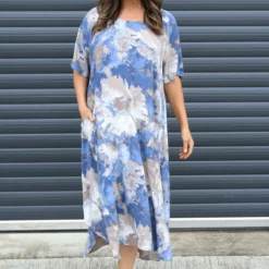 Giulia Print Dress Mocha