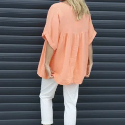 Ravello Crinkle Cotton Top Orange -Kitandkaboodal Store IMG 9118 9666a17a a2fa 4ffb a32b aaf1689953c6