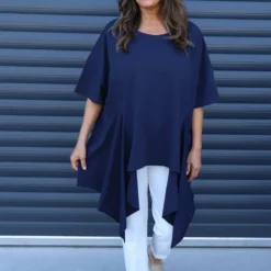 Lini Cotton Top Navy