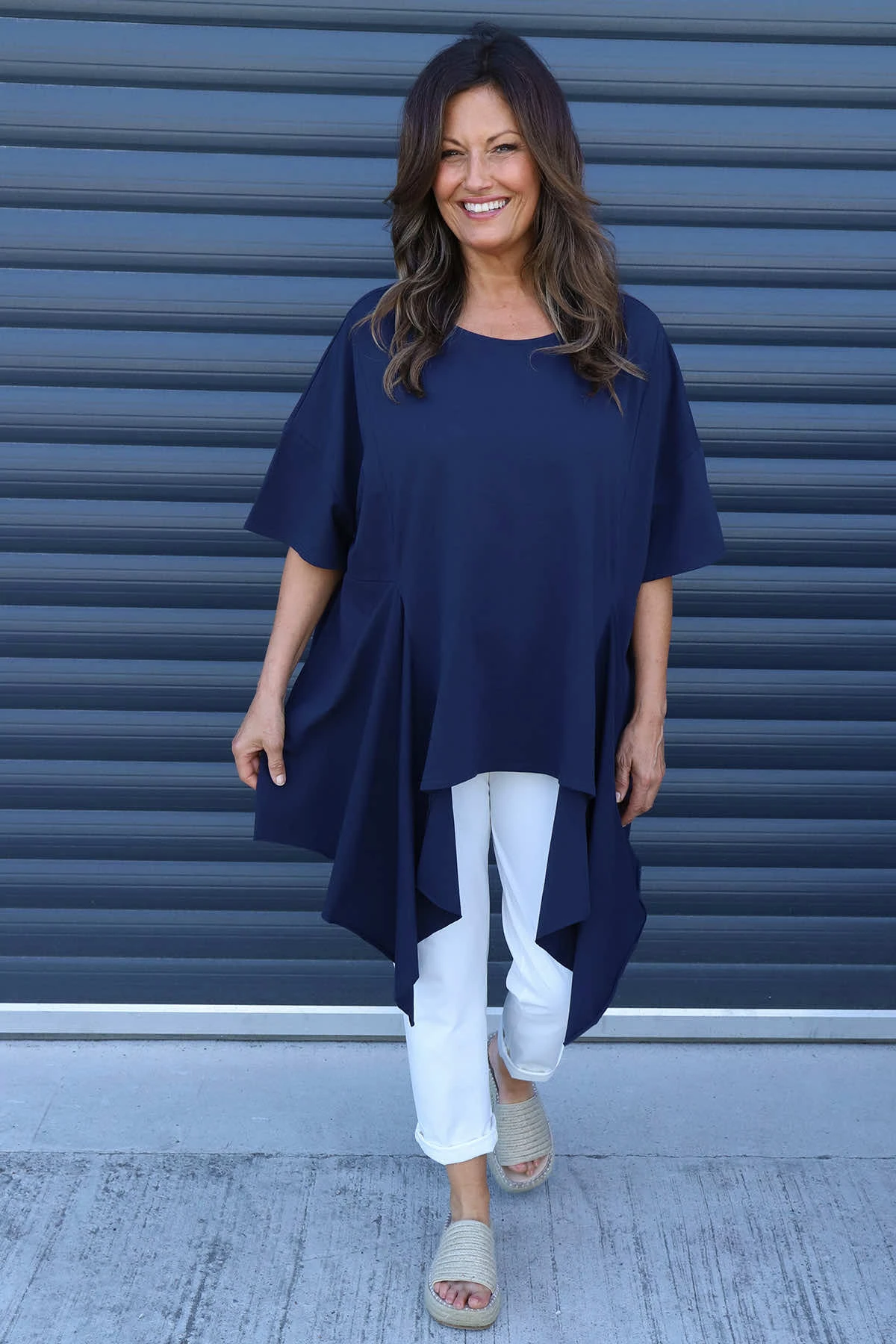 Lini Cotton Top Navy 3 Lini Cotton Top Navy