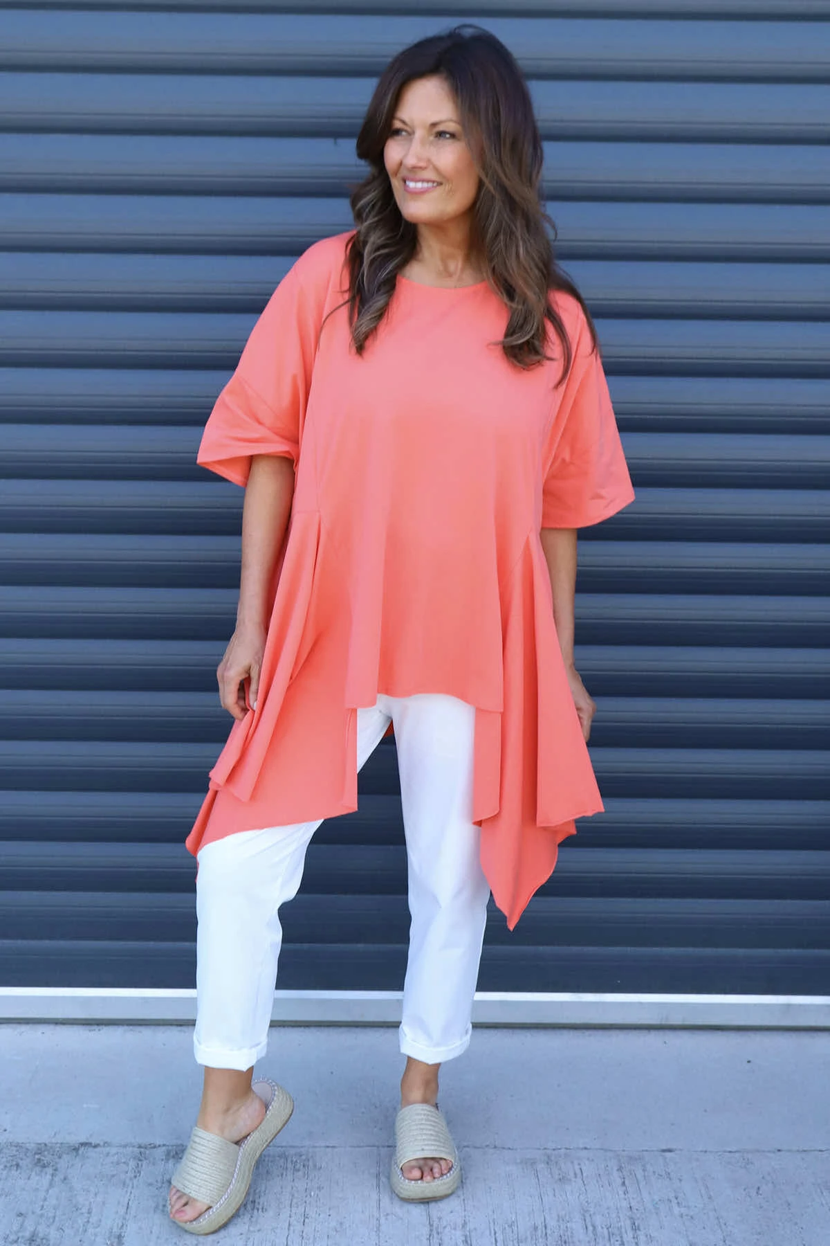 Lini Cotton Top Orange 4 Lini Cotton Top Orange - Image 2