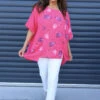 Floria Print Cotton Top Hot Pink -Kitandkaboodal Store IMG 9170 499903bd e41c 495e bfa1 22602452b5e7