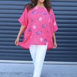 Floria Print Cotton Top Hot Pink -Kitandkaboodal Store IMG 9171 ca2647e2 c9f6 445d a270 bcc6a2526969
