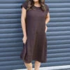 Mabel Cap Sleeve Linen Dress Cocoa 1 Mabel Cap Sleeve Linen Dress Cocoa -Kitandkaboodal Store IMG 9265 97d15c4e 48cb 42dc 9ea6 8154018fd36d
