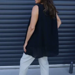 Perla Sleeveless Cotton Top Black 9 Perla Sleeveless Cotton Top Black -Kitandkaboodal Store IMG 9274 7ed1c5f8 6e41 4640 86ad 90efc9c14c03